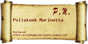 Pollatsek Marinetta névjegykártya
